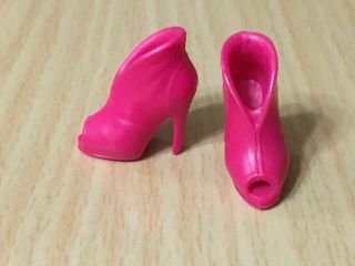 Barbie Doll Fashionistas Fashion Fever Hot Pink High Heel Peep Toe Boot Shoes