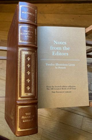 Franklin Library - 100 Greatest Books Leather Twelve Illustrious Lives Plutarch