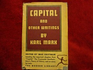Capital And Other Writings By Karl Marx 1932 Modern Library Hc Dj