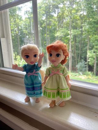 Jakks Pacific Disney Frozen Anna And Elsa Toddler Mini Doll 6 Inch