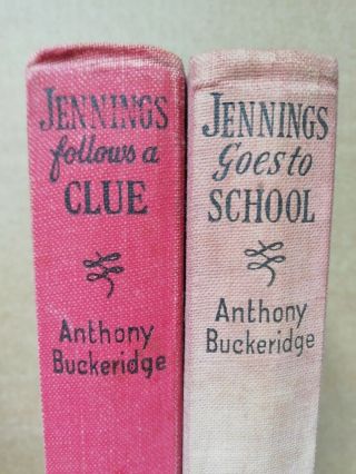 2x Jennings Follows A Clue,  Goes To School - 1st Editions,  1950 - 1951 - Hardback