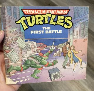 Vintage 1990 Teenage Mutant Ninja Turtles The First Battle Pb Book