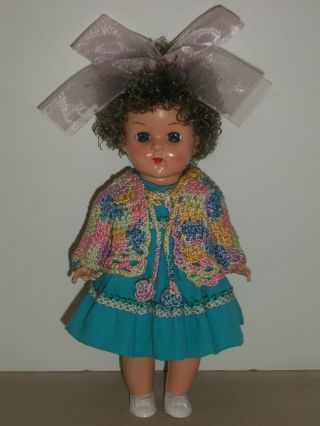 Vintage Turquoise Doll Dress And Sweater Ginger Ginny Muffie Outfit Only