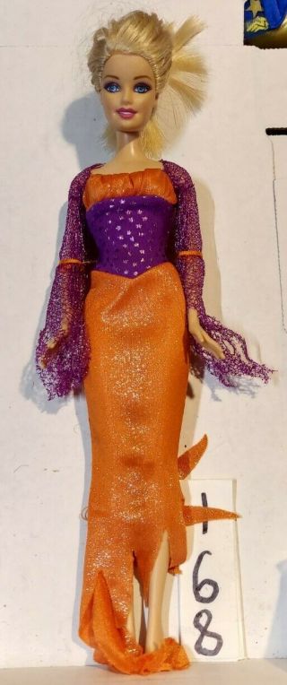 2009 Mattel Halloween Treat Barbie Doll Replacement Witch Dress Orange Purple