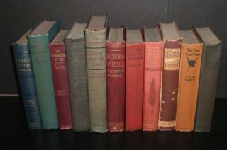 Batch Of 11 Vintage/antique Hb.  Zane Grey,  Storm Over The Land,  Maugham,  Etc.