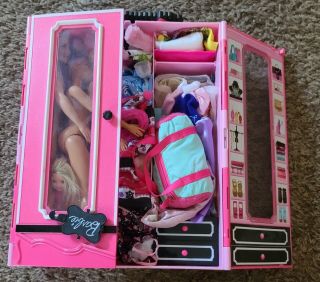 Barbie Ultimate Fashionista Storage Closet Carrying Case w/ dolls & accessories 3