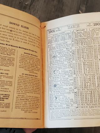Vintage The Household Almanac 1901 (old quack medicine ads) 2