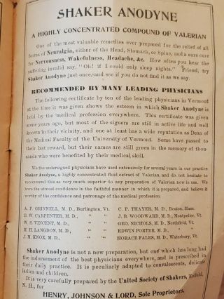 Vintage The Household Almanac 1901 (old quack medicine ads) 3