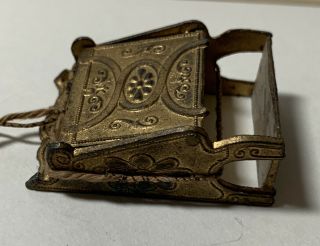 Vintage Miniature Brass Lap Top Writing Desk For Doll House Old Fashioned 3