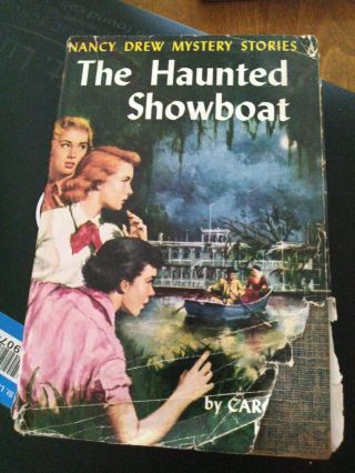 Vintage 1957 Nancy Drew The Haunted Showboat Library Edition Grosset & Dunlap 