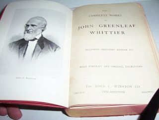 Antique 1900 - The Complete Of John Greenleaf Whittier Illustrated