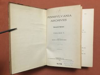 Pa Archives - 7th Series,  Vol V - Partial Index To 6th Series - 1914 - Exlibrary