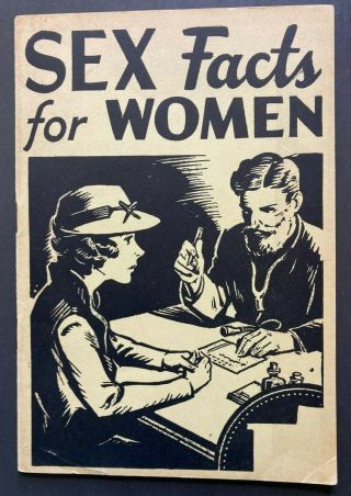 Sex Facts For Women By Richard J.  Lambert 1936 Sc/pb 32 Pp.  Illustrated Vg