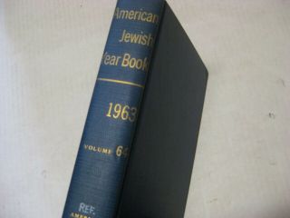 1963 American Jewish Year Book Record Of Events English Judaica Americana