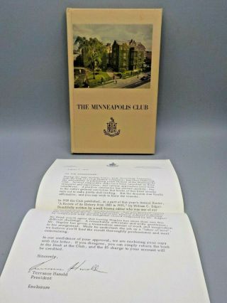 Vintage 1974 The Minneapolis Club Hard Cover History Book Minnesota Mpls.  Exc