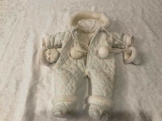 American Girl Doll Retired Bitty Baby Blue And White Snowsuit Pleasant Company