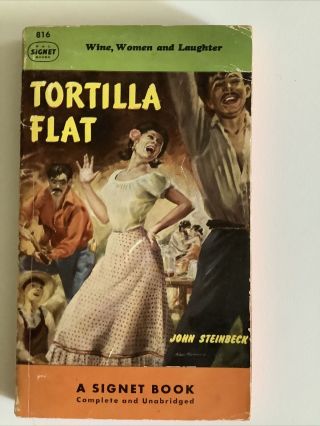 Tortilla Flat By John Steinbeck Signet Books Vintage Pulp Paperback Wine Women
