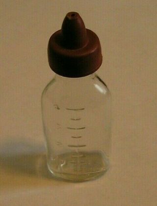 Vintage Toy Baby Doll Glass Bottle W/raised Measurements