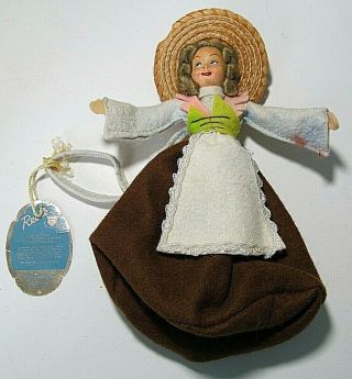Reese 7 " Felt Doll Zippered Purse Imported From Italy In National Costume W Tag