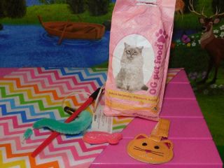 Our Generation Kitty Cat Bag Of Food And Toys Fits American Girl 18 " Doll Pets
