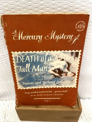 Mercury Mystery Book Death Of A Tall Man " By Richard Lockridge 1946 129