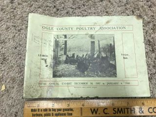 1908 Ogle County Poultry Association Oregon Il Illinois Exhibit Booklet Schiller