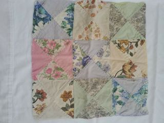 ANTIQUE PATCH QUILT for Doll Bed CRADLE buggy Coverlet blanket Pillow Cover 2