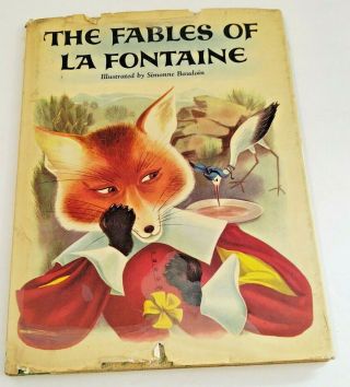 Fables De La Fontaine Illustrated By Simonne Baudoin Hc/dj 1957