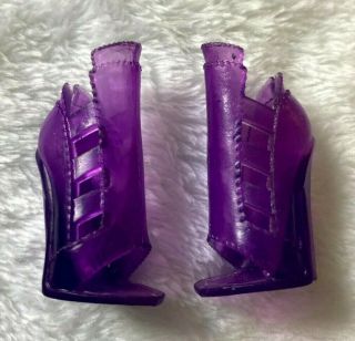 Abbey Bominable " Fashion Pack " Purple Shoes Only - Monster High Replacment Part