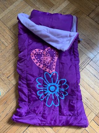 American Girl Doll Purple Sleeping Bag With Pillow And Carrying Strap No Doll