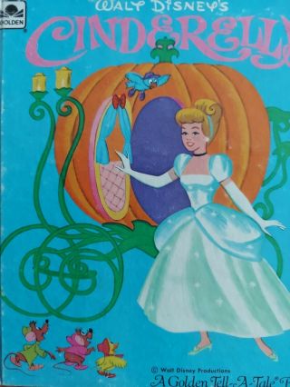 1972 Vintage Golden Tell - A - Tale Book Walt Disney 