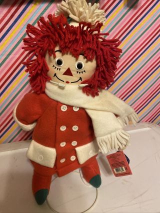 Dakin 80th Birthday Raggedy Ann Doll With Tags Johnny Gruelle Red Coat Rare