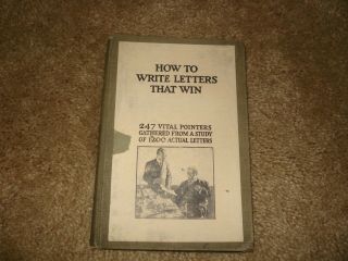 Vintage 1911 Book How To Write Letters That Win 247 Vital Pointers