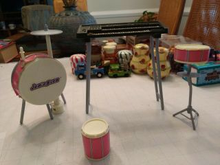 Vintage Barbie Jam And Glam Drum Set And Keyboard 2001