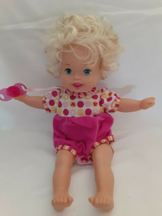 Mattel Little Mommy Laugh & Love Baby Doll Pacifier Head Arms Move Burps Giggles