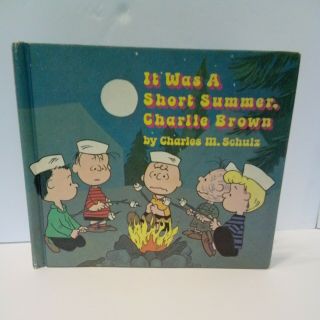 Vintage 1970 “it Was A Short Summer Charlie Brown” By Charles Schulz Hc Book