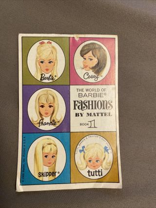 Vintage 1966 The World Of Barbie Fashions By Mattel Book 1 Booklet