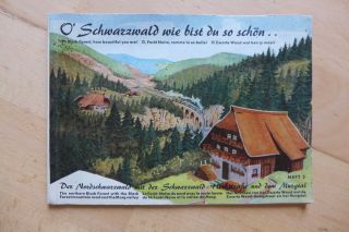 Alt Vintage Reiseprospekt Führer Reklame O Schwarzwald Wie Bist Du So Schön 50er