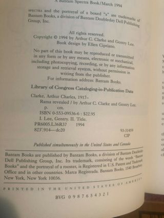 Arthur C.  Clarke & Gentry Lee - RAMA REVEALED - 1994 Bantam 1st ed HB 3
