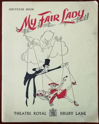My Fair Lady Theatre Royal Drury Lane Vintage Souvenir Theatre Book,  Insert 1958