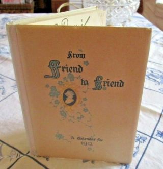 From Friend To Friend.  A Calendar For 1912.  Ernest Nister.  Victoriana
