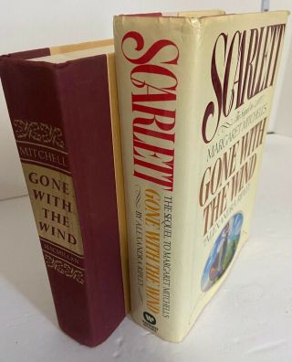 Gone With The Wind Margaret Mitchell 1964 Scarlett Sequel 1991 Hardcover Books