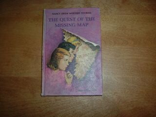 Nancy Drew Vintage Book 19 The Quest Of The Missing Map White Inside Cover
