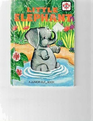 Vintage Little Elephant Rand Mcnally Junior Elf Book 1959
