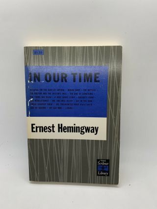In Our Time Ernest Hemingway 1958 Scribner Library Vintage Sc Book