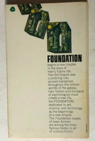 FOUNDATION by Isaac Asimov (1972) Avon SF paperback 2