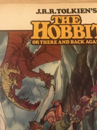 Rare J.  R.  R.  Tolkien The Hobbit Or There And Back Again 1977 Soft Illustrated Book