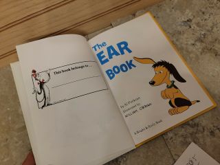 VINTAGE DR.  SUESS BOOK THE EAR BOOK FIRST EDITION 1968 3