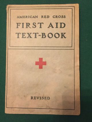 American Red Cross First Aid Text - Book Revised 1940 Illustrated Acceptable Cond.