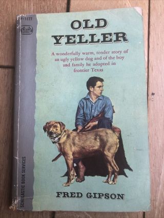 Old Yeller By Fred Gipson 1962 Vintage Scholastic Pocket Books Paperback
